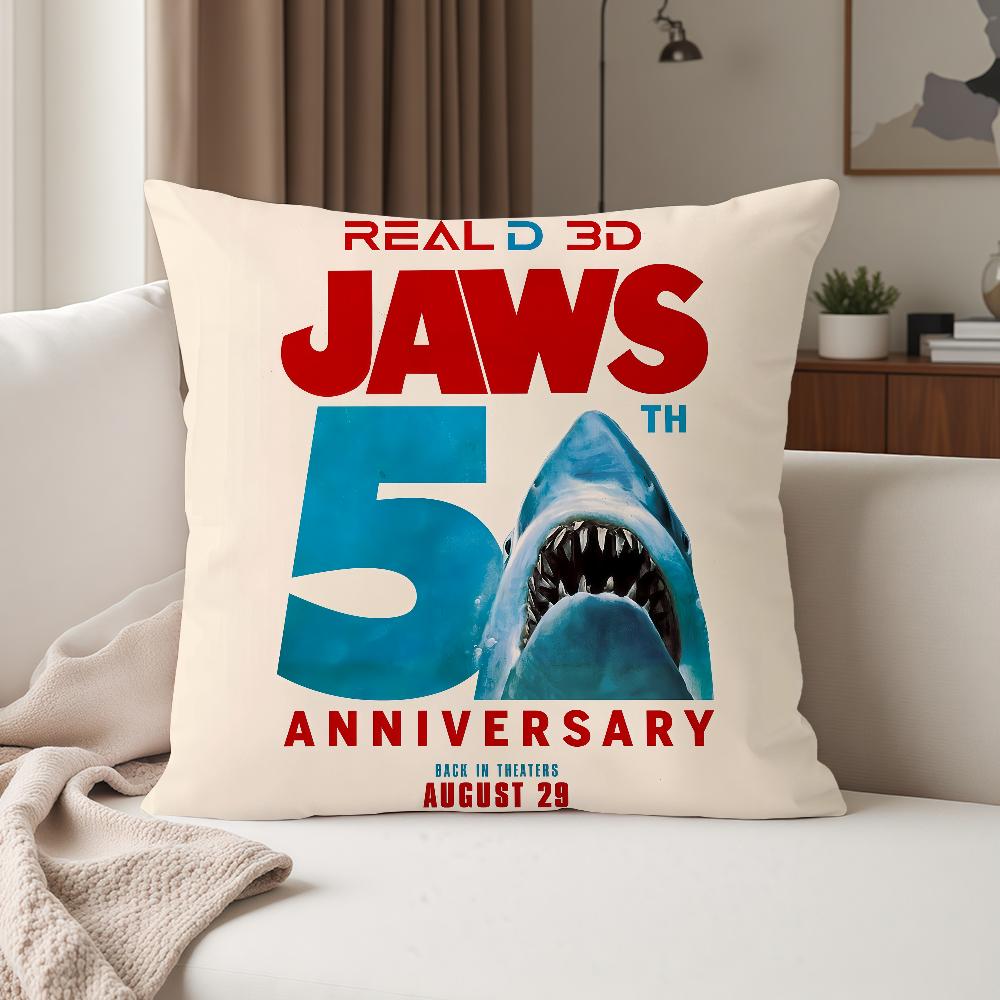 Movie Jjaws Pillow Case Suitable For Bedrooms Living Rooms Cars Home Decoration