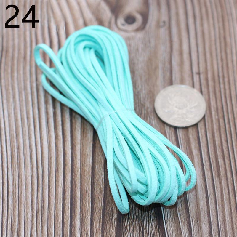 1 Roll DIY Rope Leather Cord Material Accessories Suede Decoration Colorful Mutifunction Fashion
