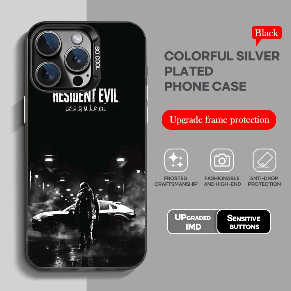Новый чехол для телефона Resident Evil Requiem черный IMD Цветной Серебристый Подходящий чехол для iPhone 17 16 e 15 14 13 12 11 Pro Max