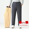 Dad's Cotton Outerwear: Thickened Velvet Trousers for Autumn/Winter - Warm Lambskin Pants for Middle-aged & Elderly.
