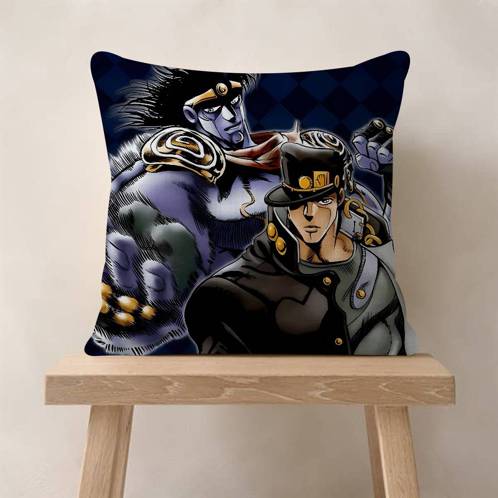 Японская Манга JoJo Bizarre Adventure Офисная Подушка Наволочка Автомобильная Наволочка на Подушку 45X45СМ Наволочка на Подушку для Спины Подушка для Дивана