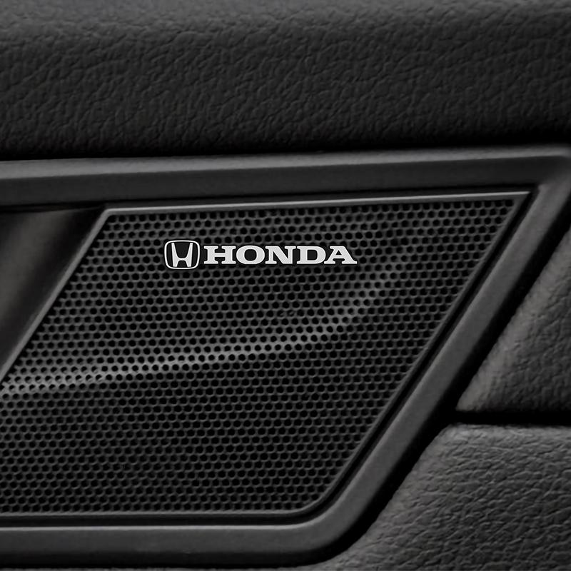 WDM2 5/10Pcs Mini Aluminum Car Decorative Stickers For Honda civic accord fit jazz pilot CRV odyssey passport city shuttle HRV vezel
