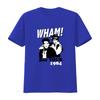Wham 1984 Big Tour Print Dark Grey T Shirt for Men Fashion Retro Band Design vintage Washed Soft streetwear fashion Slightly