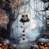 Halloween Skull Bell Ornament Resin Skull/Wing Wind Chime Hanging Decoration for Indoor Outdoor Halloween Decor Car Accessories