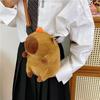 Animals Capybara Plush Backpack Cartoon Students School Bag Creative Cartoon Backpack  Girls