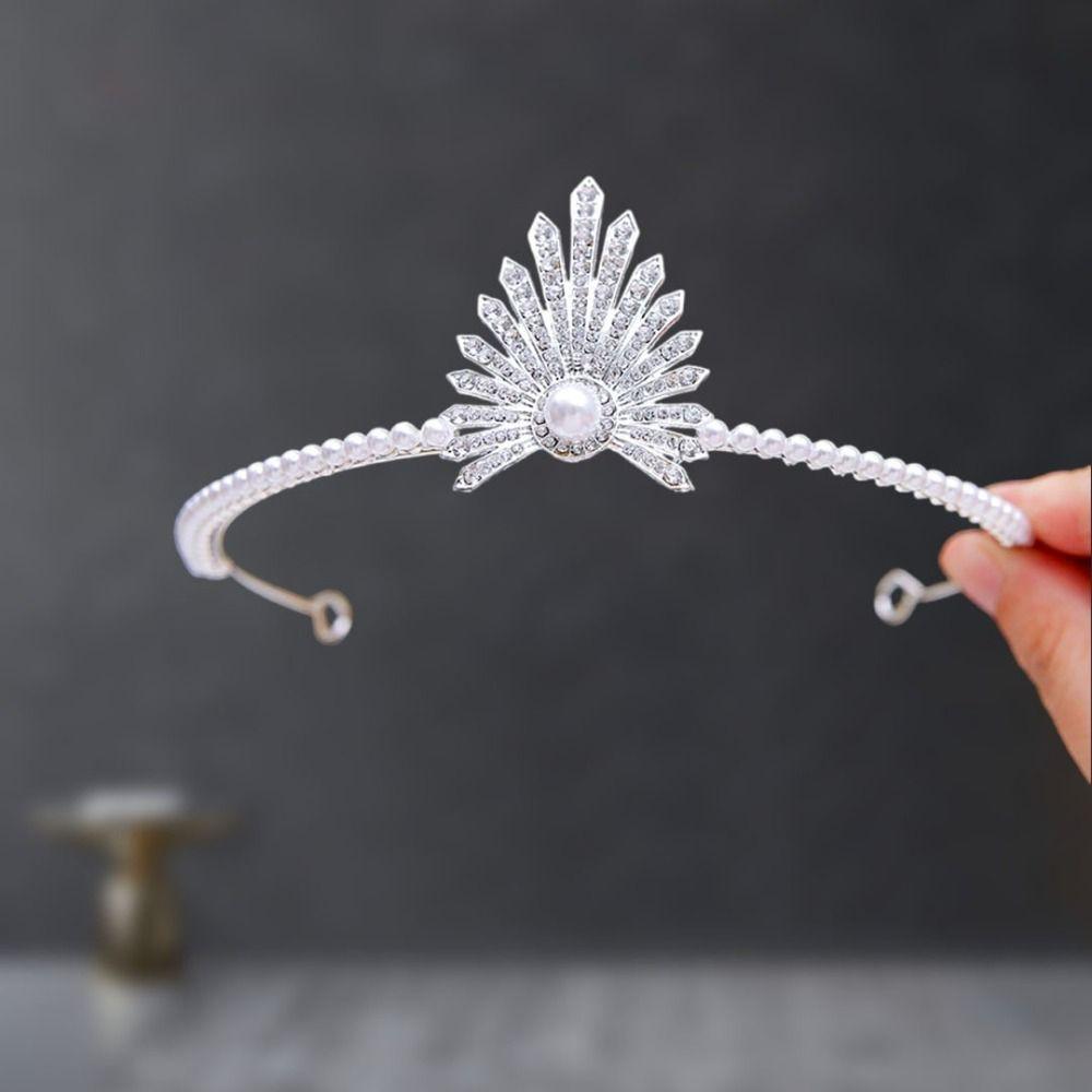 Simple Design Wedding Bride Crown Crystal Rhinestone Princess Crown  Wedding Ceremony