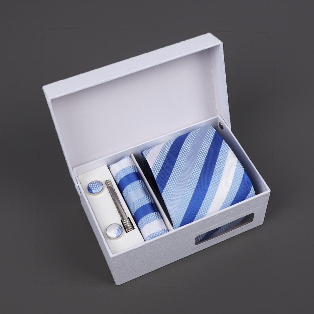 2025 Men'S Tie Premium Gift Box Jacquard Embroidered Tie Tie Logo Making