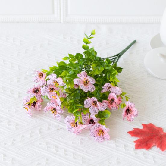 1 букет, садовый искусственный цветок, реалистичный вид, яркий цвет, простой в уходе, имитация фиолетового цветка, искусственное растение