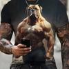 Мужская футболка с 3D-принтом с рисунком животного собаки, футболка с коротким рукавом, уличная одежда, летний повседневный мужской топ