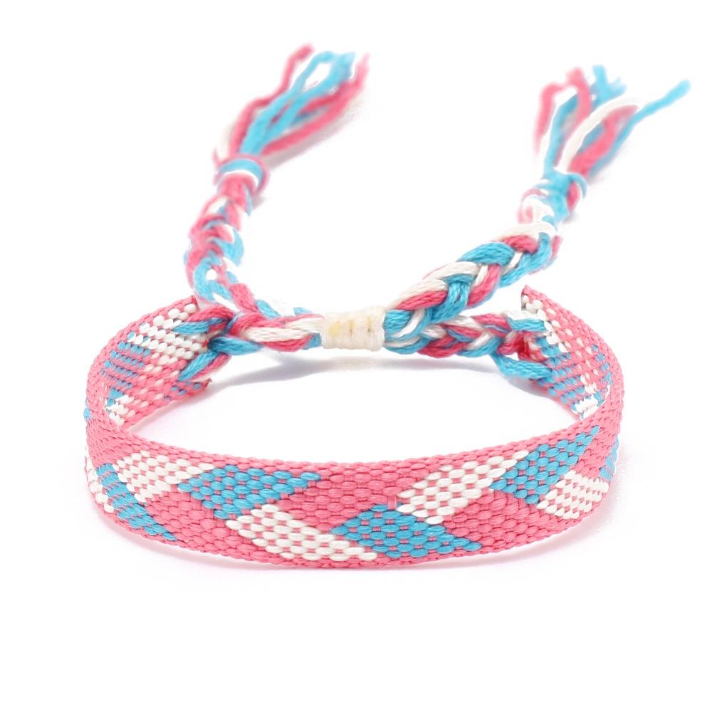 Браслет дружбы ручной работы для женщин в богемном стиле с красочной непальской кисточкой