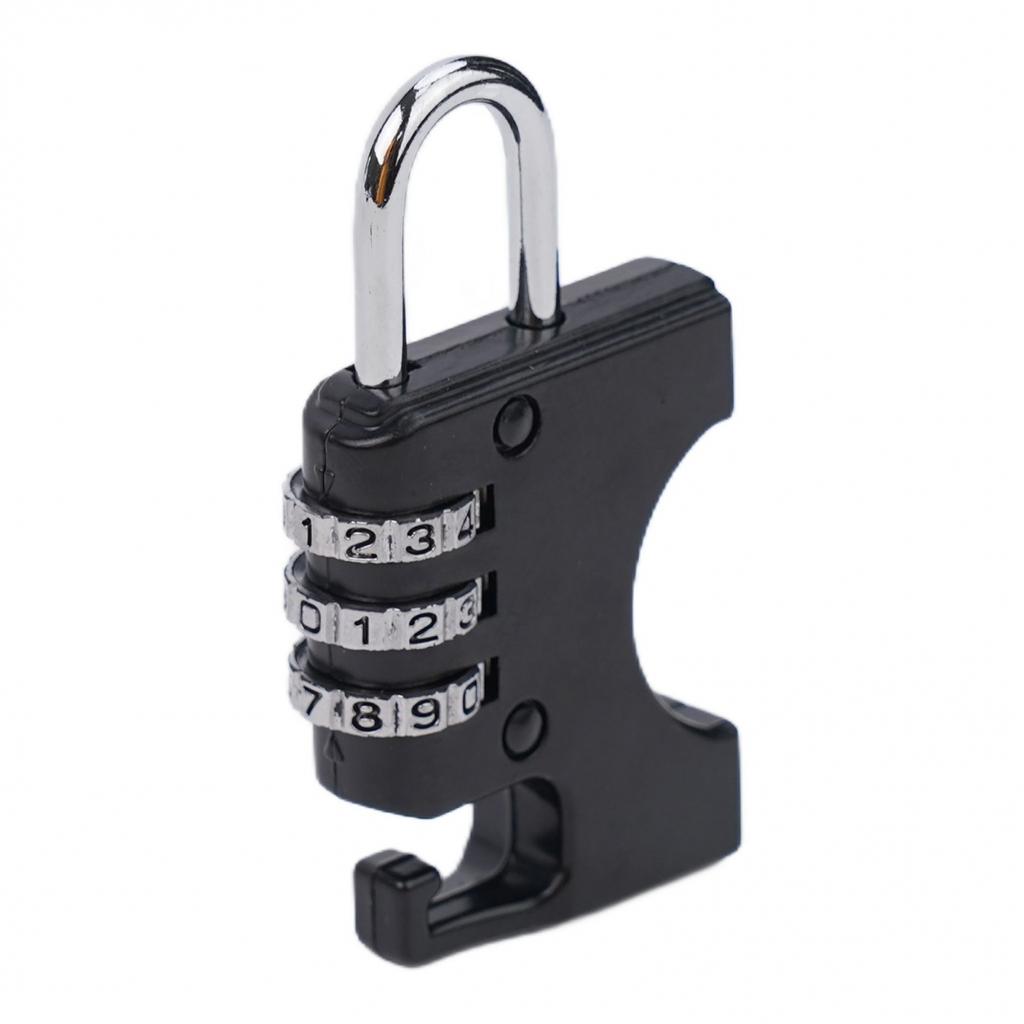 Car Helmet Lock 3 Digits Password Aluminum Alloy Gasket