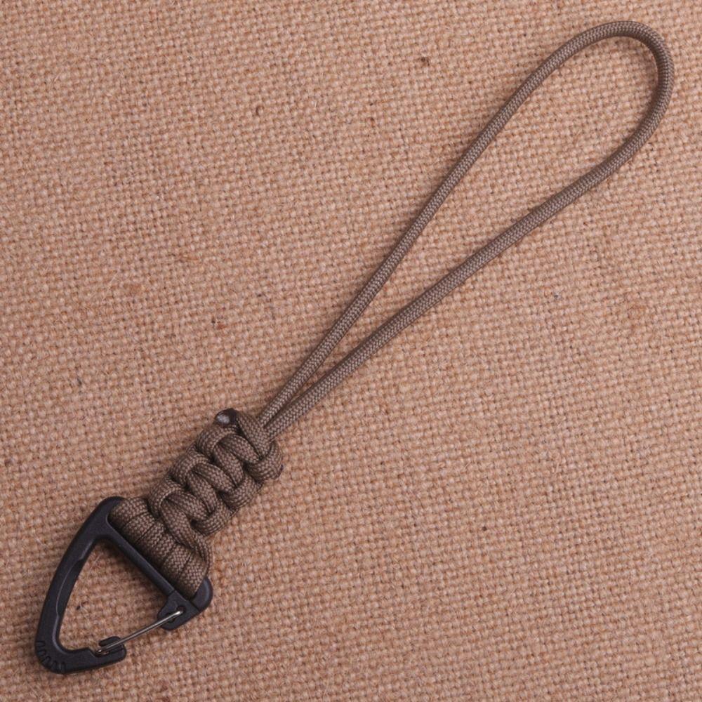 High Strength Paracord Keychain Triangle Buckle Parachute Cord Carabiner Hiking