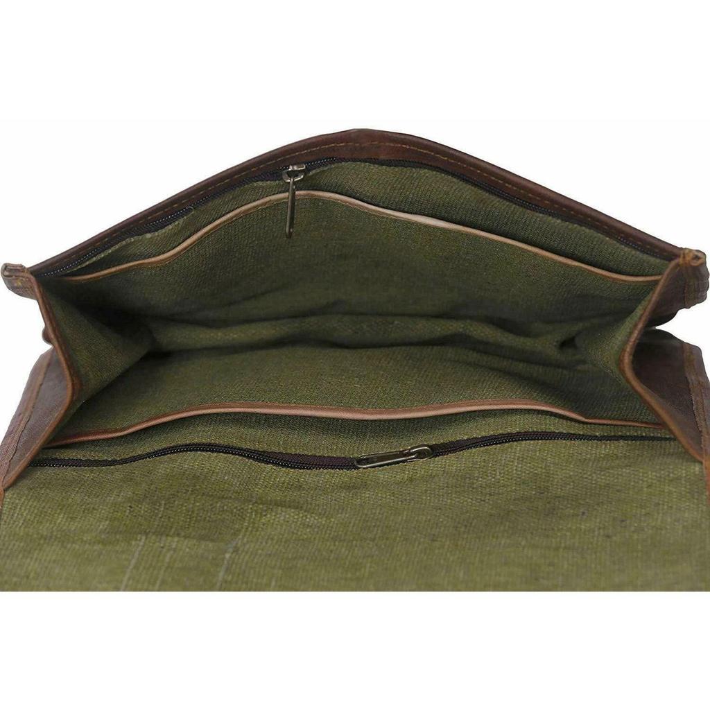 Vintage Men's Leather Laptop Shoulder Professional Office Bag Satchel Messenger