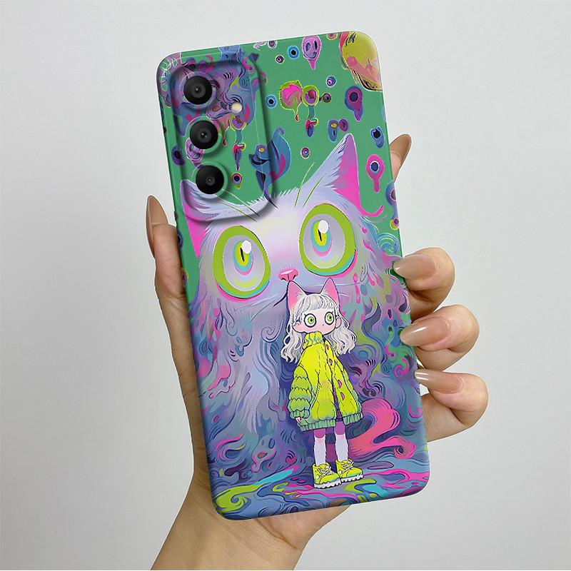 Sweet Soft Phone Case for Samsung Galaxy A15 A155 A156 4G 5G Fashion Cool Painted Cases Protection Back Cover Accessories Casing