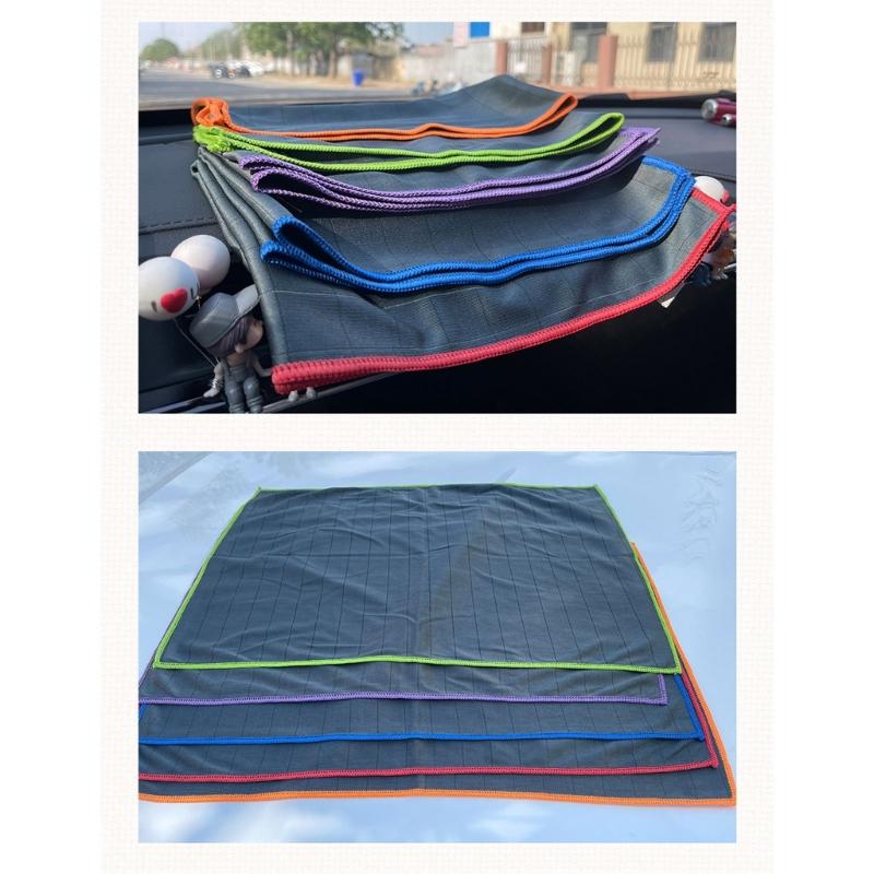 Набор из 3 чистящих полотенец из углеродного волокна, не оставляющих разводов. Многоцелевое использование для чистки автомобилей, окон, столешниц и полировки.