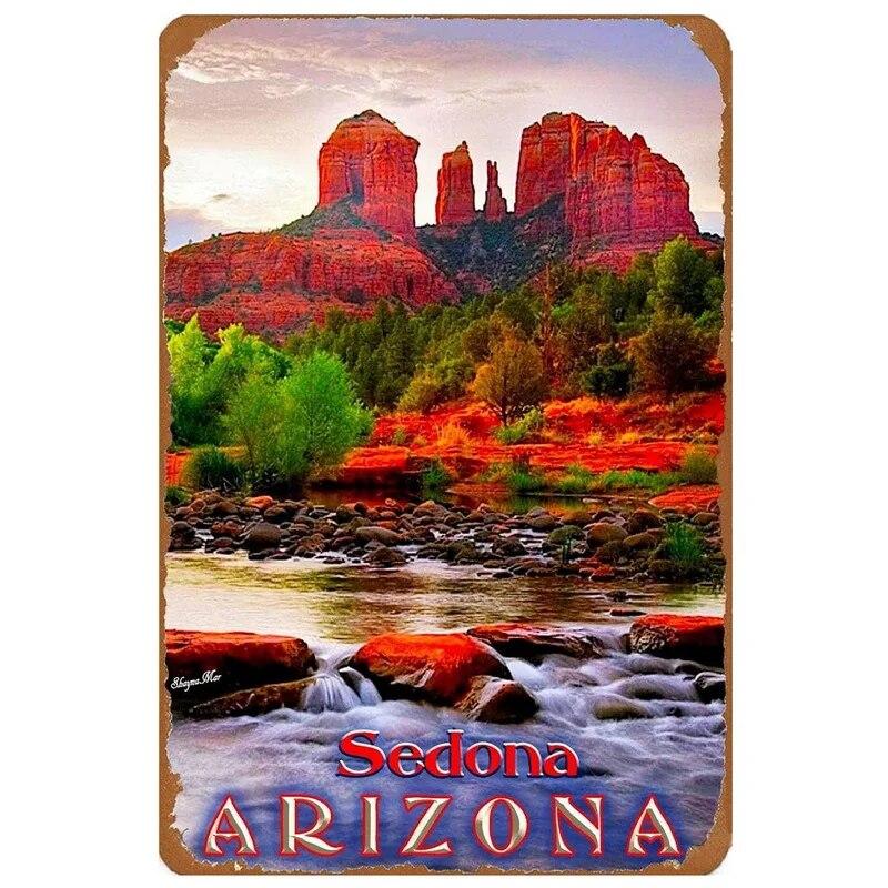 New York Paris Great Wall World Famous Building Metal Tin Signs Posters Plate Wall Decor for Bars Man Cave Cafe Clubs Home