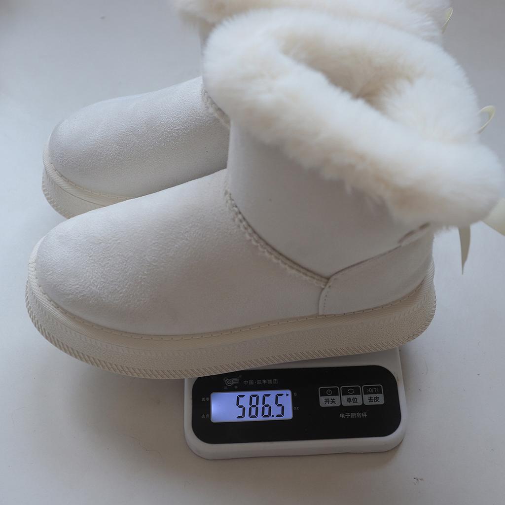 Pair The Fleece and Thickened Snow Boots with The New Thick-soled, Warm, Large-sized Cotton Shoes