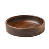 Stackable Solid Wood Bowl Round Smooth Surface Wooden Salad Plate Multi-purpose Handmade Snack Serving Tray Kitchen Utensils