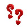 Bold And Chic Red Heart Shape Earrings With Unique Question Mark Design For Trendy Fashionistas