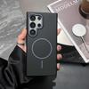 Ультратонкий матовый чехол с магнитным кольцом для Samsung S25/S24/S23 - Премиальный защитный кейс однотонного цвета