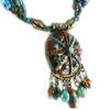 [D8907] - Turquoise Brown 'Tibetan Princess' Necklace