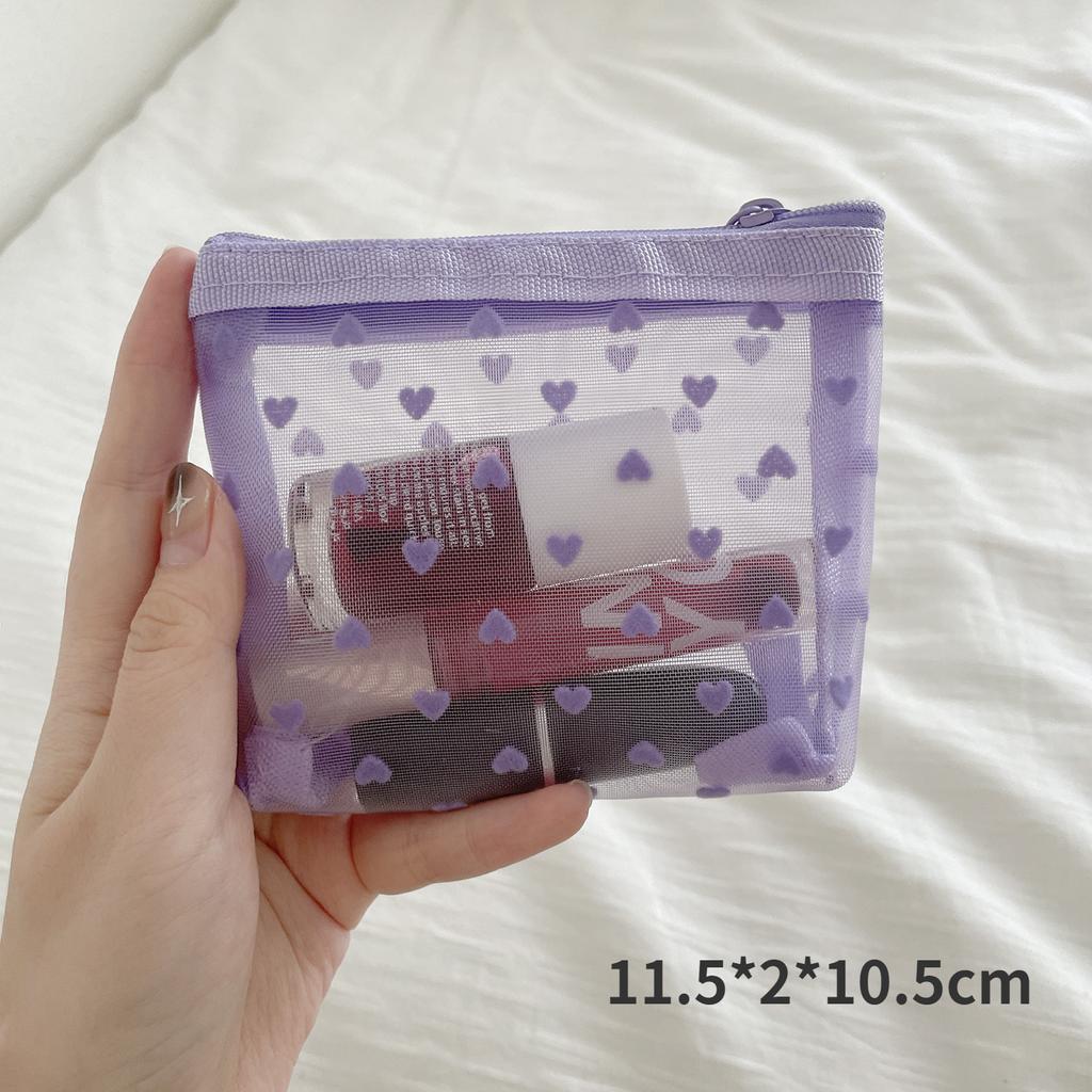 Сетчатая косметичка Love, студенческая многофункциональная портативная дышащая прозрачная сумка для визуального хранения, сумка Таро