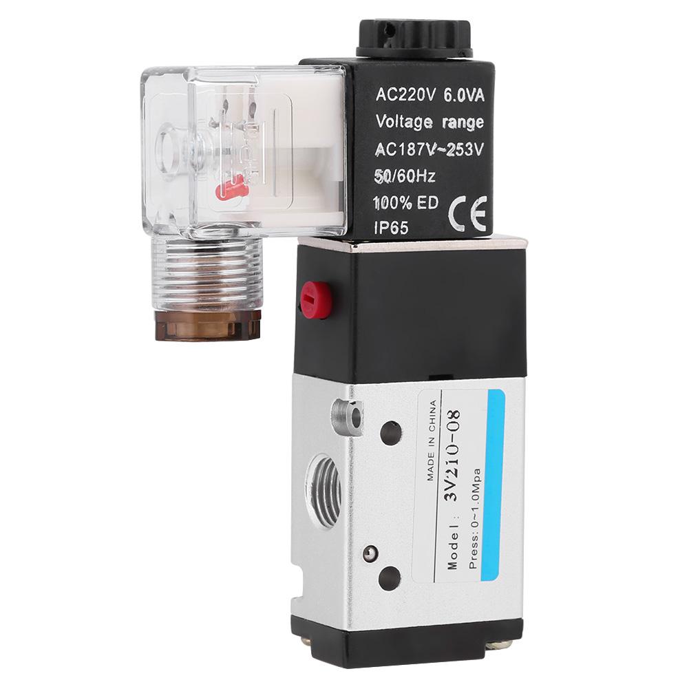 1pc Pneumatic Solenoid Valve 3 Way 2 Position Type G1 4 0.15    0.8 MPa (AC220V)