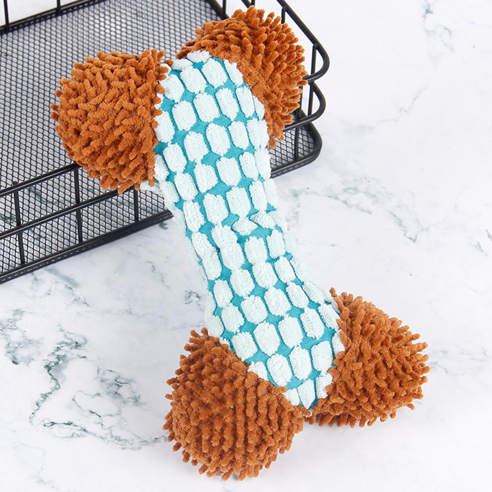 Durable Squeaky Plush Dog Toy - Chew & Molar Toy for Teeth Cleaning, Soft Non-Toxic Interactive Pet Toy,