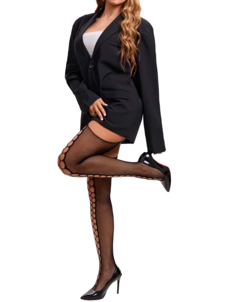 NEW Plus Size Fishnet Suspender Pantyhose Garter Belt Christmas Stockings Gothic Lolita Girls Cosplay Thigh High Sexy Tights for Women 3XL 4XL 5xl