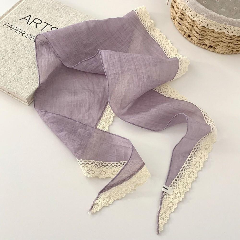 Solid Headscarf Ramie Neckerchief New Waist Belt Women