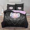 3D Geometric Bedding Set Bohemian Style Sun Eye Star Floral Wing Abstract Pattern Print Duvet Cover Microfiber King Quilt Cover