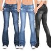 Women's Jeans Skinny Flare Pants Women's Pants Long Solid Color Jeans