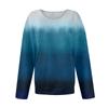 Women's Fashionable Casual Long Sleeved Printed Off Shoulder Round Neck Top