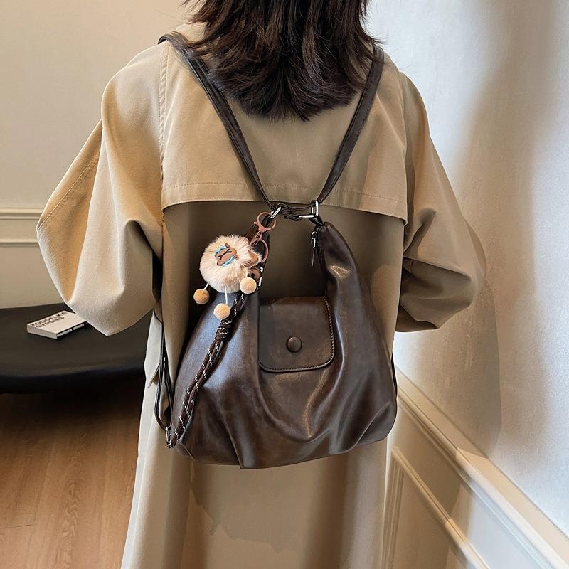 New Simple Tote Bag Women's Large-capacity Casual Versatile Shoulder Messenger Bag Multi-functional Commuter Backpack