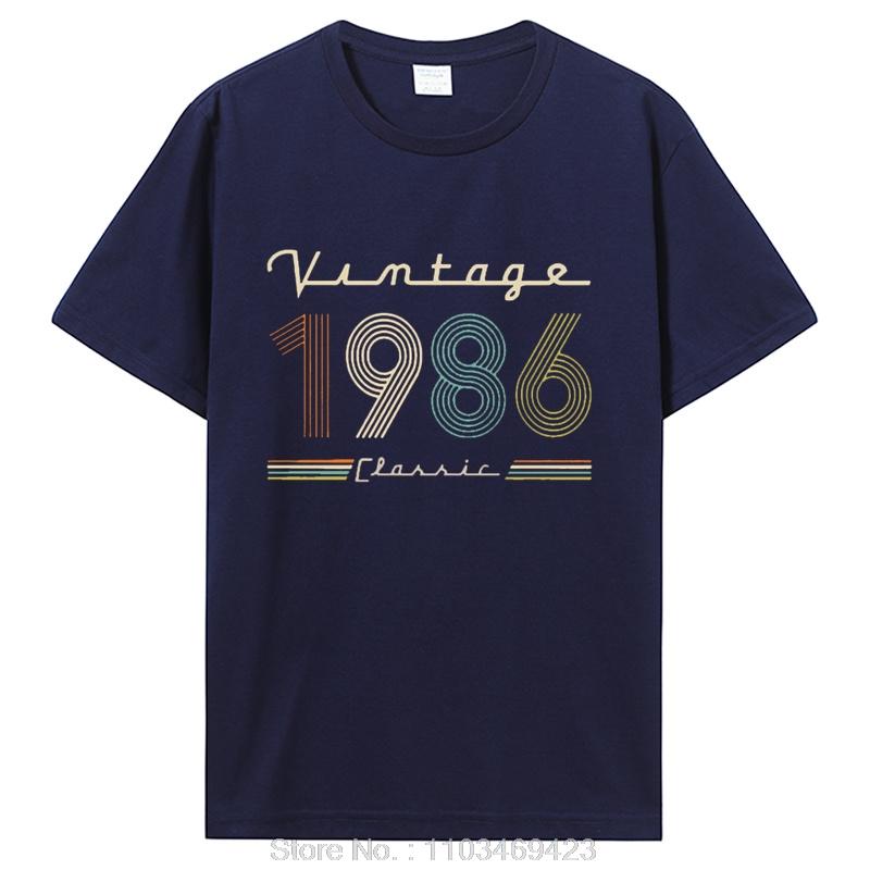 Funny Vintage 1986 T Shirt Summer Style Graphic Cotton Streetwear T-shirt Birthday Gifts Tshirt Unisex Clothing