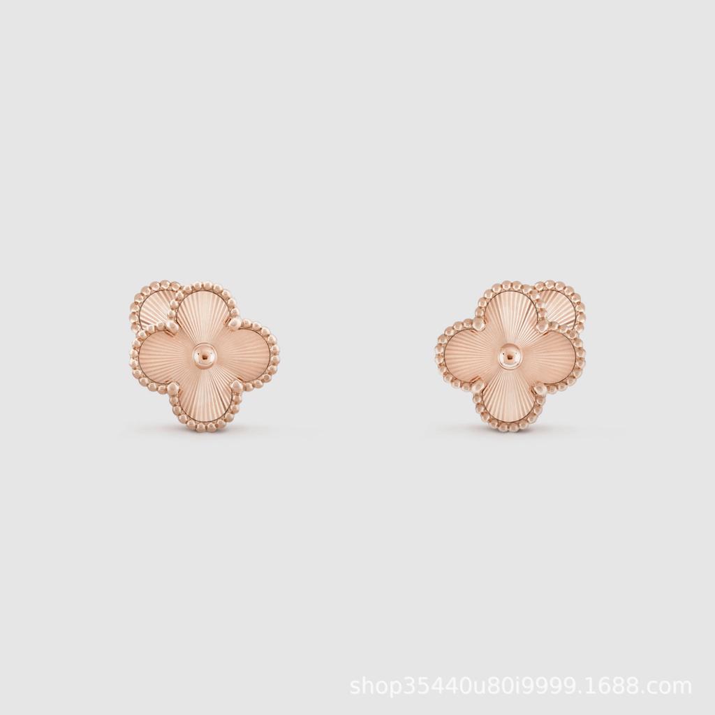 Серьги-тренды в виде четырехлистного клевера, настоящие серьги-фритиллярии