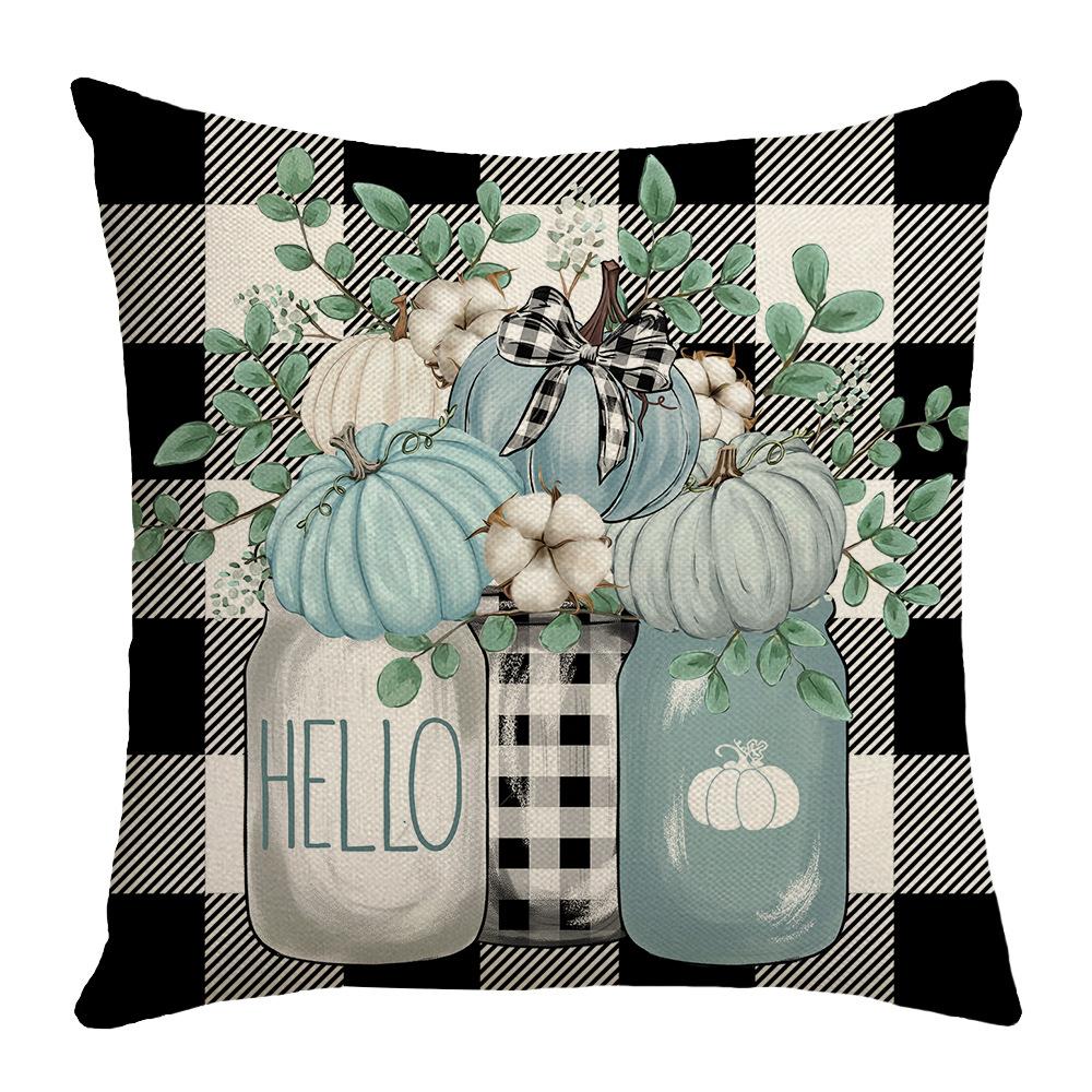 Осень Новый Диван Принт Кленовый Лист Подушка Для Поясницы Лен Прикроватная Подушка Для Гостиной