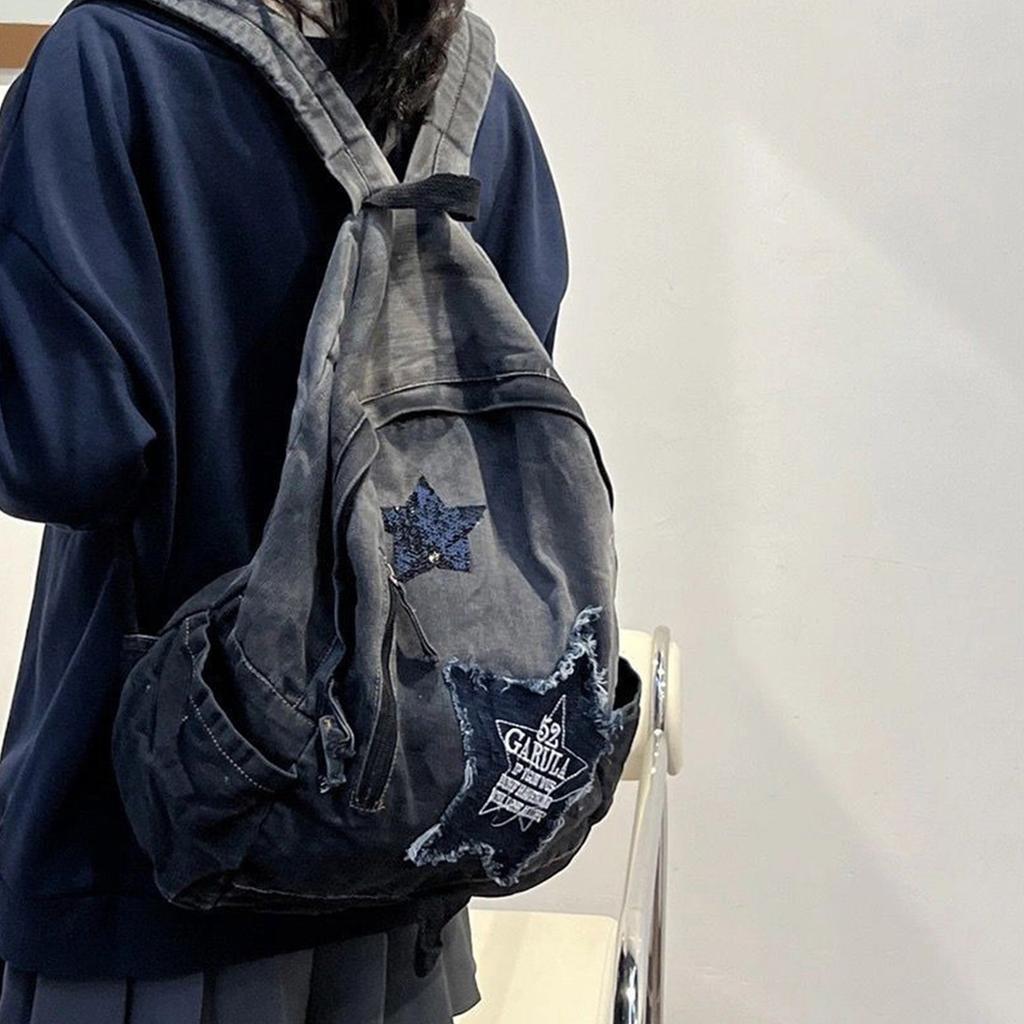 Модный градиентный джинсовый рюкзак