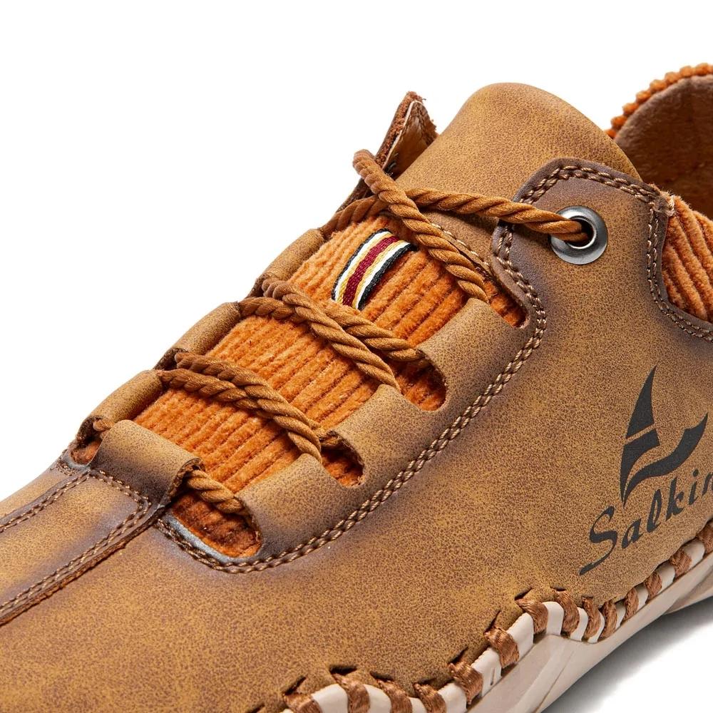 Мужская повседневная кожаная обувь из спилка, мужские лоферы, удобная обувь для вождения, мокасины, мужская обувь на плоской подошве