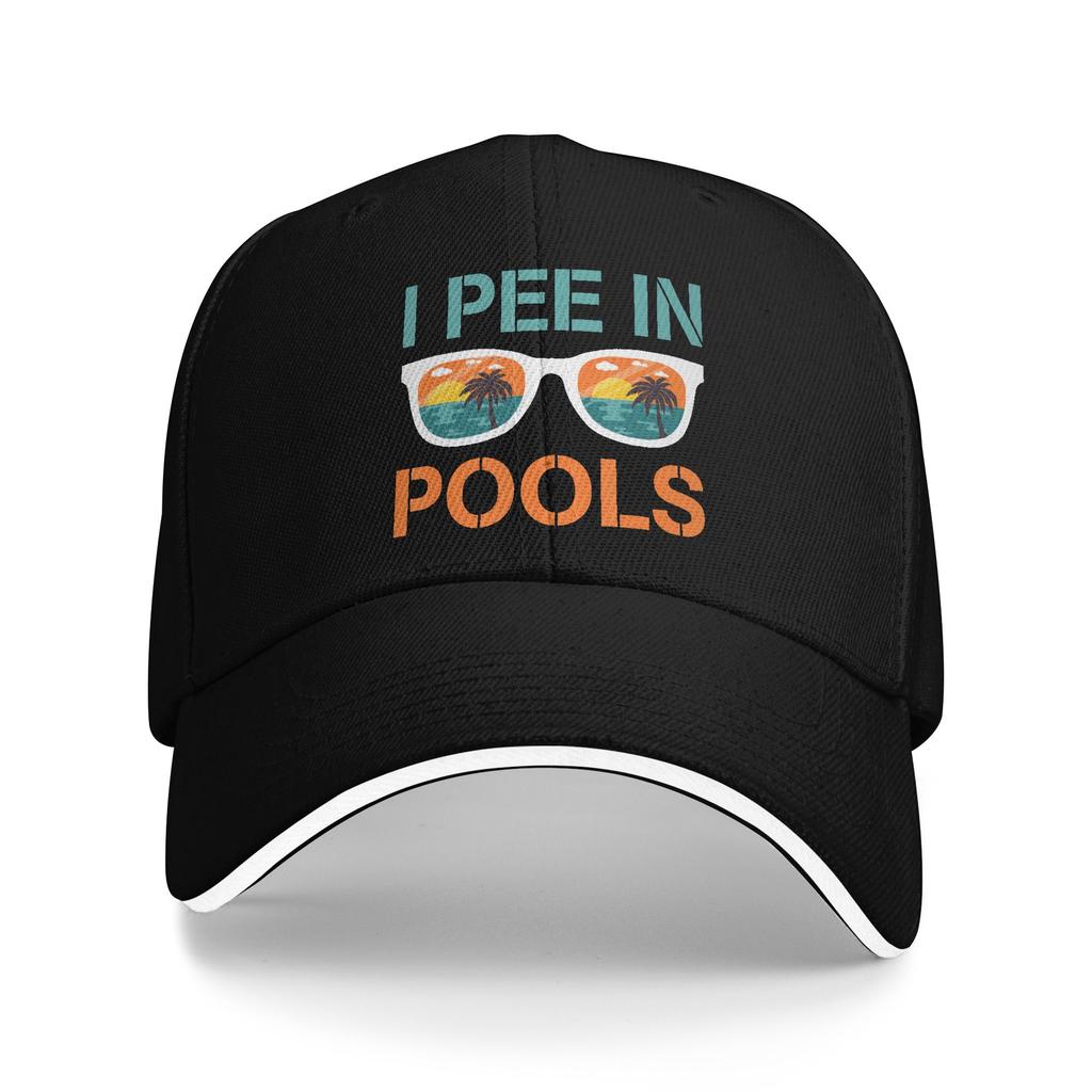 I Pee in Pools Sunglasses Sun Baseball Cap Summer Fashion Hip Hop Hats For Men Women Outdoor Gym Baseball Caps