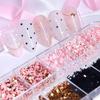 12 Grids Star Heart Round Shape Nail Art Glitter Sequins Holographic Nail Flakes Sequin Mixed Iridescent Powder Nail Decoration