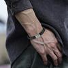 Lemegeton Индивидуальный мужской браслет 1-7 имен Выгравированные бусины Плетеные кожаные браслеты на руку Персонализированные украшения Дружба Семья