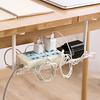 Under-table Storage Rack Table Bottom Power Socket Holder Hanging Rack Line Finishing Desk for Kitch