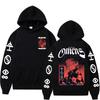 Bad Omens Музыкальный тур группы Графические худи Тур «Бетонные джунгли» Мужские Женские Ретро Толстовка Харадзюку Готическая худи Уличная одежда
