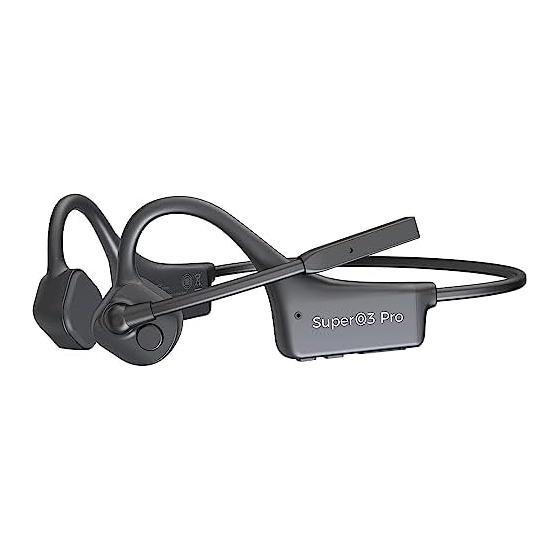 Bone conduction earphones, wireless, non-blocking design, IP55 dustproof and waterproof, 34g ultra-lightweight, CVC8.0 & ENC, dual microphone noise