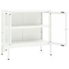 Sideboard White 70 x 35 x 70 cm Steel and Glass