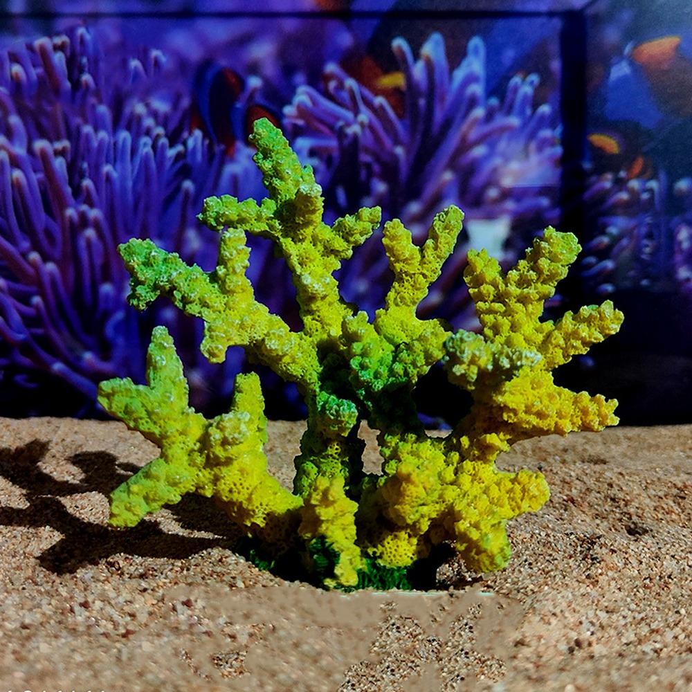 Colorful Artificial Coral Ornament Unique Coral Water Plant Figurines  For Aquarium Fish Tank