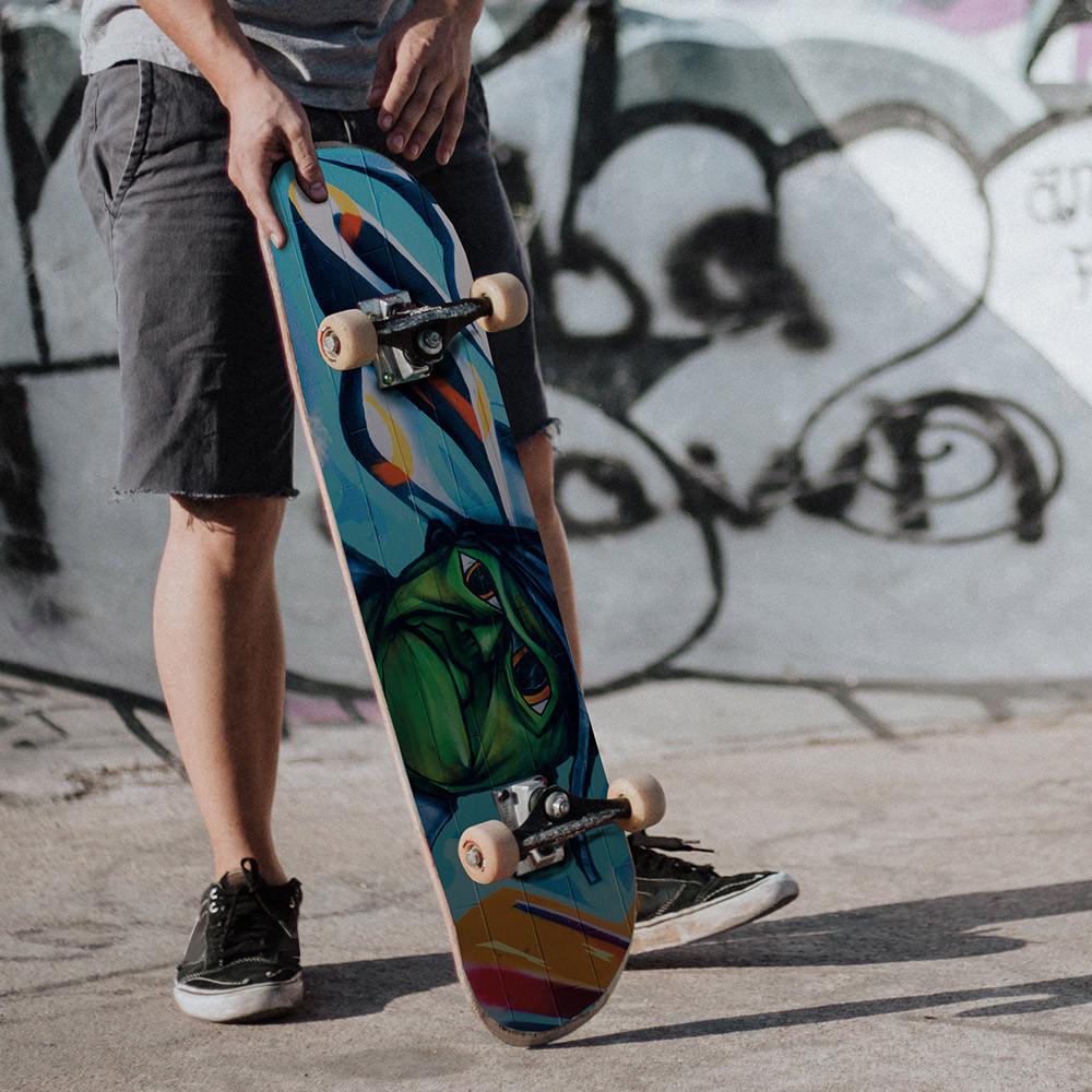 Утолщенные матовые нескользящие износостойкие наклейки для скейтборда, наклейка для ноутбука и багажа