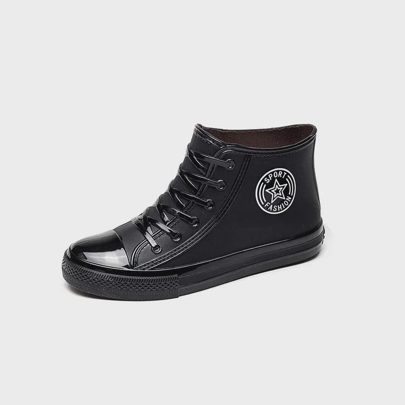 Женские водонепроницаемые повседневные низкие резиновые сапоги 2025 года — модная нескользящая обувь для отдыха на природе