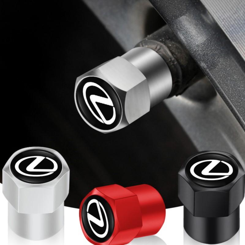 4Pcs Car Metal Wheel Tire Valve Air Stem Cap For Lexus ES300 RX330 RX300 GS300 IS250 IS200 CT200h IS300 NX RX LX GX GS JE2